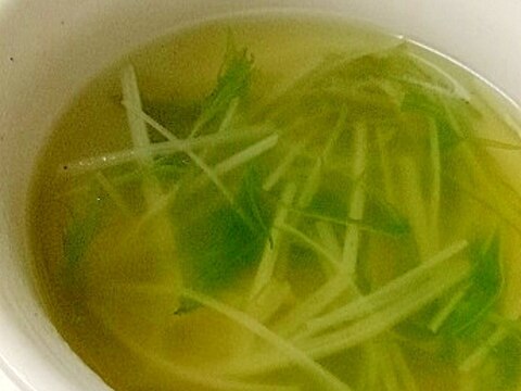 直ぐできるカレーに合う水菜スープ